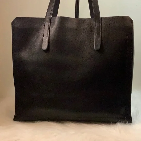 FURLA Sally Saffiano Leather Tote (EUC) Black - Picture 7 of 17